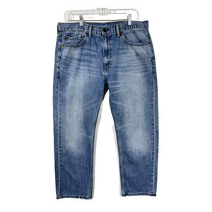 Levi's 505 Men's Denim Jeans Actual Size 36Wx27L Blue Regular Fit Straight Leg